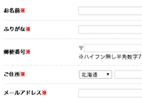 お名前・ご住所・お電話番号・ご住所をご記入下さい。