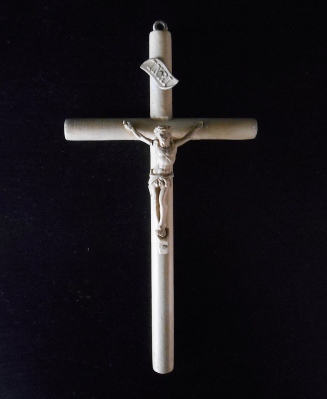 フランスアンティーク木製イエスキリスト十字架像( BR - ob 7 ) <span 